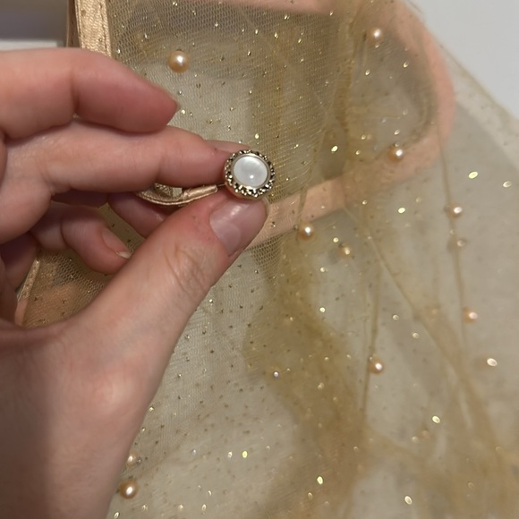 Gold and Pearl Sheer Top! - Picture 3 of 5